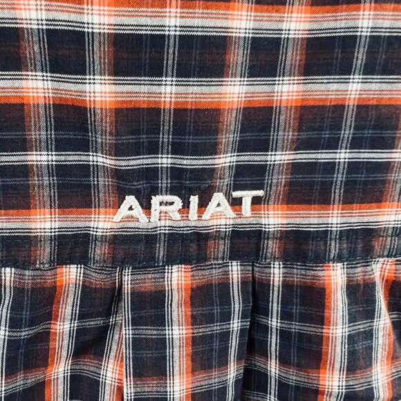 Ariat Pro Series Mens Western‎ Shirt Extra Large Black Red Plaid Button Front - Picture 5 of 12